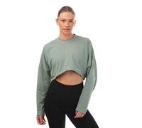 adidas Womens Yoga Studio Cropped Sweatshirt in Green - Size 6 UK