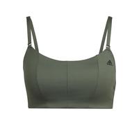 adidas Womens Yoga Studio Light Support Sports Bra Green 40D