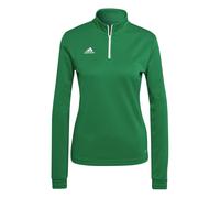 adidas Womens Zip Neck Funnel Long Sleeve Sweatshirt in Green/White - Size 16 UK