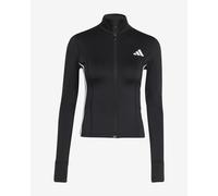 Adidas Workout Essentials Zip Through 3 Stripes Full Zip Sweatshirt Black M Woman