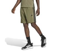 adidas - Workout Essentials Base 3-Stripes Pique Short - Shorts size L - Length: 9'', olive