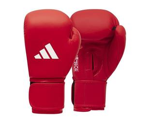 adidas World Boxing Licensed Gloves - 12oz, Red - Made of Leather, Suitable for Competition, High Compression Foam Padding for Optimal Shock Absorption, with an Elasticated Strap
