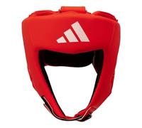 adidas World Boxing Licensed Head Guard - Adjustable Non-Slip Boxing Headguard, WOB Approved, Covers the Forehead, Ears, and Cheeks, Made of Leather, with Air Cushion Foam Padding - Red, XL