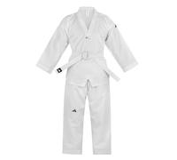 adidas WT Approved Taekwondo Dobok - 110 cm - Made of Polyester, Suitable for Beginners, Lightweight & Breathable, White Belt Included