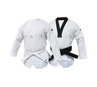 Adidas WT Taekwondo Club Dobok Without Stripes Martial Arts Uniform (White Collar, 130cm)