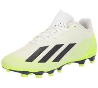 adidas X Crazyfast.4 Flexible Ground Boots, Football Boots Unisex Adult, EU, White Core Black Lemon Lucid, 3.5 UK