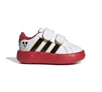 adidas Boy's Unisex x Disney Mickey Mouse Grand Court Shoes Kids, FTWR White/core Black/Bold Gold, 7.5 UK Child