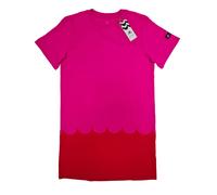 Adidas X Marimekko Designer Dress Pink Red Wave Print Shirt Dress