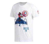 adidas x Marvel Captain America The Avengers Basketball Short Sleeve White DU6816 XXL