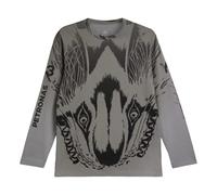 adidas Y-3 Mercedes Wolf Graphic Long Sleeve T-Shirt 'Black' KS7830 L