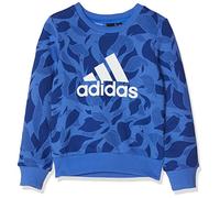 adidas Yg Crew Sweat Sweatshirt, Girls, girls, Sweatshirt, DJ1322_116 (5/6 años), Blue (hi-beef Blue/Mystery Ink) / White, 116 (5/6 años)