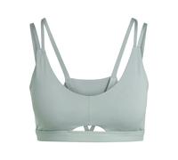 adidas Yoga Studio Luxe Low Impact Sports Bra Womens 2XLC Silver Green