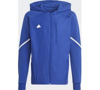 adidas Youth Hoodie Blue 3 Stripe Youth Gameday Full Zip Football Jacket HR6277
