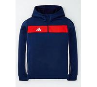 adidas Youth Tiro Essentials Sw Hoodie, Navy, Size 5-6 Years Navy