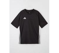 adidas Youth Tiro Essentials T-Shirt, Black/White, Size 9-10 Years Black/White
