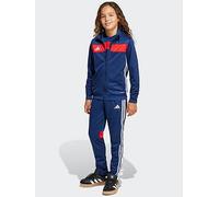 adidas Youth Tiro Essentials Tracksuit - Navy/red, Navy, Size 7-8 Years Navy