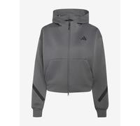 Adidas Z.N.E. Cropped Full Zip hoodie grey women - M