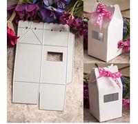 Adies 3D Milk Box Metal Die Cuts, Candy Gift Box Flower Greeting Card Cutting Dies Cut Stencils DIY Scrapbooking Photo Album Decorative Embossing Paper Card Making, 10.8 x 15.5 cm4.25 x 6.1 inch