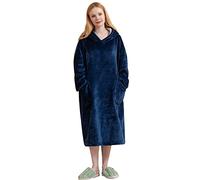 Adigaber Oversized Hoodie Blanket for Women Ultra Plush Comfy Wearable Hooded Giant Sweatshirt One Size TV-Blanket Front Pockets for Men Women Teens Friends