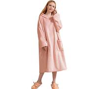 Adigaber Oversized Hoodie Blanket for Women Ultra Plush Comfy Wearable Hooded Giant Sweatshirt One Size TV-Blanket Front Pockets for Men Women Teens Friends