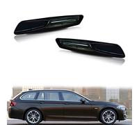 Adiil F10 Style Smoked Lens Front Fender Full Amber LED Side Marker Light Turn Signal Lamp Assembly For BMW 1 3 5 Series E82 E88 E90 E91 E92 E93 E60 E61