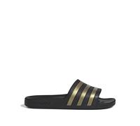 adidas Adilette Aqua Core Black - Gold Metallic - Core Black, Size EU 39 1/3 - Unisex Swim Sandals, Color Black