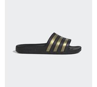 adidas Unisex Adilette Aqua Slides, Core Black/Gold Metallic/Core Black, 6 UK