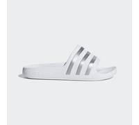 adidas Unisex Kids Adilette Aqua Slides Kids Slipper, Cloud White/Silver Met/Cloud White, 2 UK