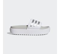 Adidas Women's Adilette Platform Slides - Cloud White/Zero Metalic/Grey One - UK 6
