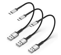 ADILIFT USB to USB C Cable 30cm 3Pack, 60W Type C Fast Charger Cord, 3A Braided USBC Data Cable for iPhone 17/16 Pro Max, Samsung S25/S24, MacBook Pro/Air, Huawei P80, Pixel