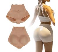 Adima Crossdresser Silicone Butt Enhance Panty Hip Shaper Padded Push Up Triangle Shorts for Drag Queen Cosplay,girly white,One Size