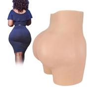 Adima Crossdresser Silicone Panties Realistic Fake Pussy Hiding Panty Enhanced Buttocks Pants for Transgender,White(basics)