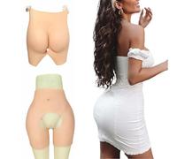 Adima Crossdressing Silicone Panties Realistic Padded Hip Enhance Push Up Underwear Butt Lift Shaper Shorts for Women,Bronze,1.2cm