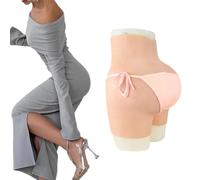 Adima Crossdressing Silicone Realistic Vagina Panties Butt Shaper Control Shorts Male to Female Hiding Gaff Briefs for Transgender,Brown,upgrades
