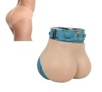 Adima Fake Buttock Hips Panty Women's Silicon Buttocks Pads Underwear Butt Shaper Control Triangle Shorts for Cosplay,Ivory,One Size