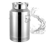 Adima Farm Milk Transport Canister 304 Stainless Steel Handled Pail Bucket Heavy Duty Milk Jug with Silicone Sealed Lid for Milk and Wine Liquid Storage,14L