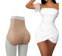 Adima Female Silicone Buttocks Panties High Waist Butts Lifting Padded Shapewear Hips Body Shaper Enhancer for Cosplay,Brown,One Size