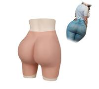 Adima Full Silicone Panties Thick Hips Enhancer Control Panty Fake Ass Open Crotch Underwear for Women Crossdresser,wheat colored,M