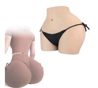 Adima Full Silicone Vagina Panties Huge Butt lift Shaper Control Panty Hip Enhancer Sissy Padded Shorts for Crossdresser,brown,Basic