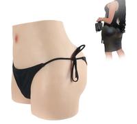 Adima Realistic Silicone Hip Buttock Enhancer Briefs Thicken Panty Men's Hiding Gaff Vagina Brief for Transgender,White(basics)