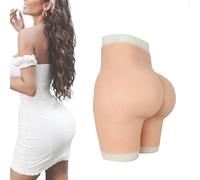 Adima Realistic Silicone Panties Hip Enhance Lift Buttock Shaper Control Shorts Hiding Gaff Boxer Briefs for Transgender,White(upgrades),One Size