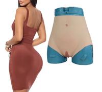 Adima Realistic Silicone Vagina Panties Thicken Lift Buttock Underwear Hip Enhancer Shaper Shorts for Crossdresser Cosplay,asian yellow,Basic