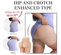 Adima Realistic Silicone Vagina Pants Hip Enhancer Crossdresser Buttocks Lifter Underwear Hiding Gaff Boxer Briefs for Transgender,Ivory,basics