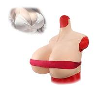 Adima Realistic Z Cup Breast Forms High Collar Breastplate Silicone Filler Soft Big Fake Breasts Enhancer for Transgender,Nude,Silicone