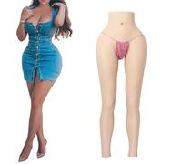 Adima Silicone Ankle Panty Fake Vagina Panties Hip Enhancer Trousers Butt Lifter Pant for Transgender Crossdresser Drag Queen,Brown,upgrades