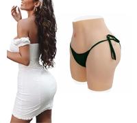 Adima Silicone Butt Lifter Panties Hip Enhancer Padded Push Up Underwear Hiding Gaff Boxer Briefs for Crossdresser Cosplay,brown,Basic