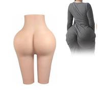 Adima Silicone Fake Butt Panty Huge Ass Shaper Control Pants Hips Lifter Padded Crossdresser Push up Shapewear for Transgender,Brown,basics
