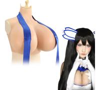 Adima Silicone Half-Body Breastplate Z Cup Fake Boobs Artificial Breast Forms Realistic Big tits Enhancer for Drag Queen,Brown,Z Cup
