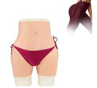 Adima Silicone Panties Fake Vagina Panties Realistic Butt Enhancer Shaper Control Panty for Crossdresser Transgender,Wheat(upgrades)