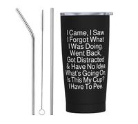 Adimidy 20 oz Tumbler with Lid and Straw I Came I Saw I Forgot What I Was Doing Tumbler Insulated Tumblers Stainless Steel Tumblers, white2